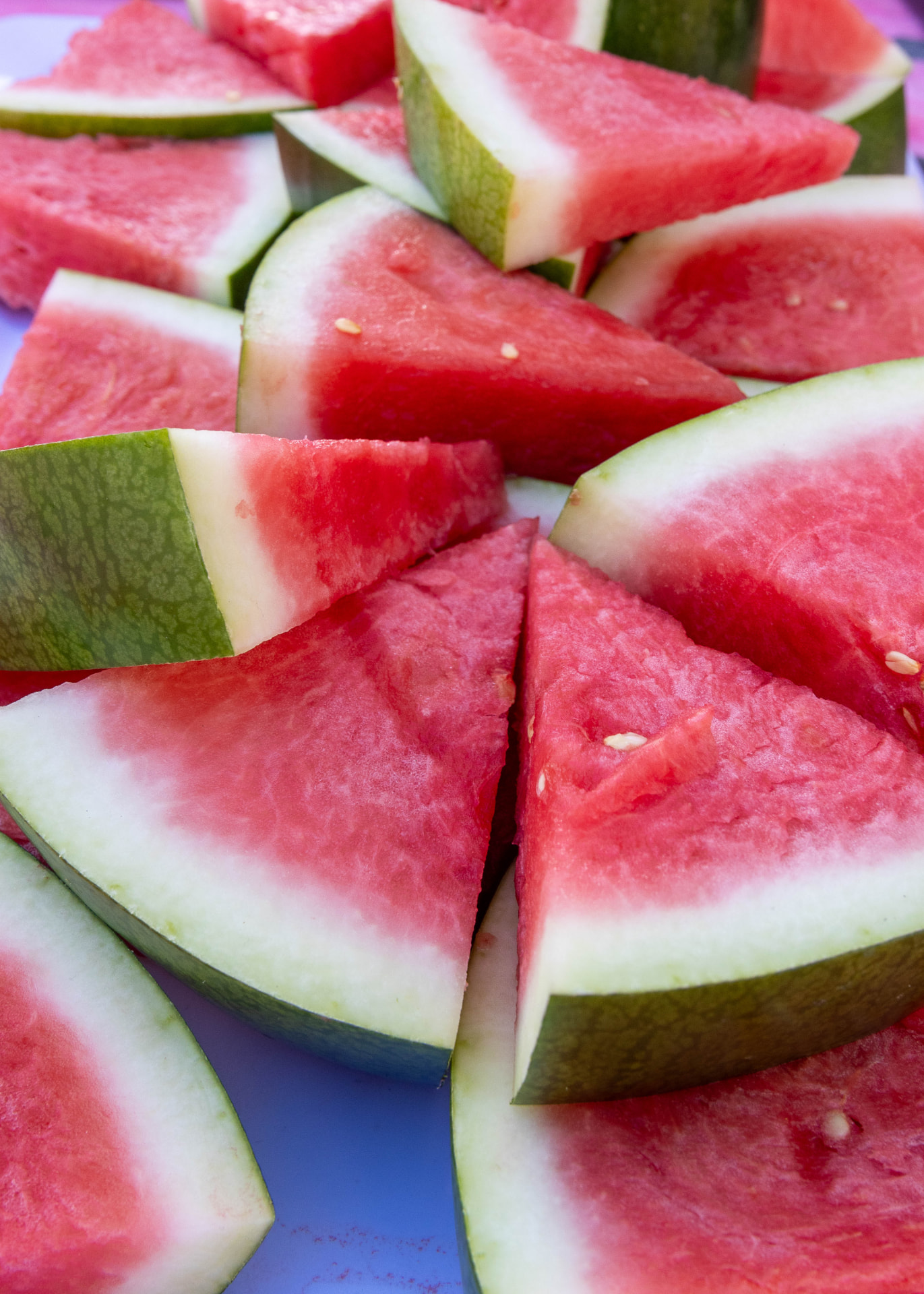 Fresh watermelon slices on the Sugar Rush stall